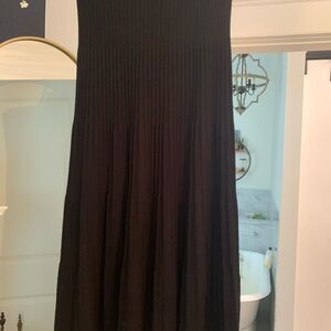 Max Studio Black Ribbed Dress